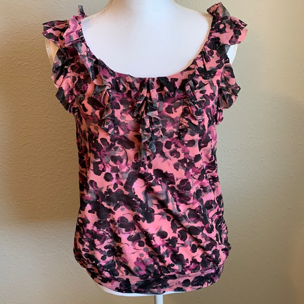 The Limited Pink Ruffle Blouse